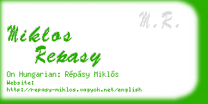 miklos repasy business card