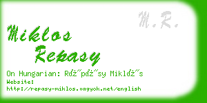 miklos repasy business card